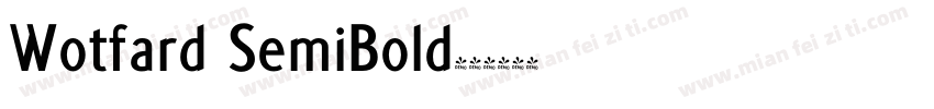 Wotfard SemiBold字体转换